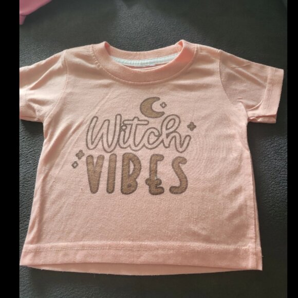 Girls size 6-12 months "witch vibes" t-shirt - Picture 1 of 1